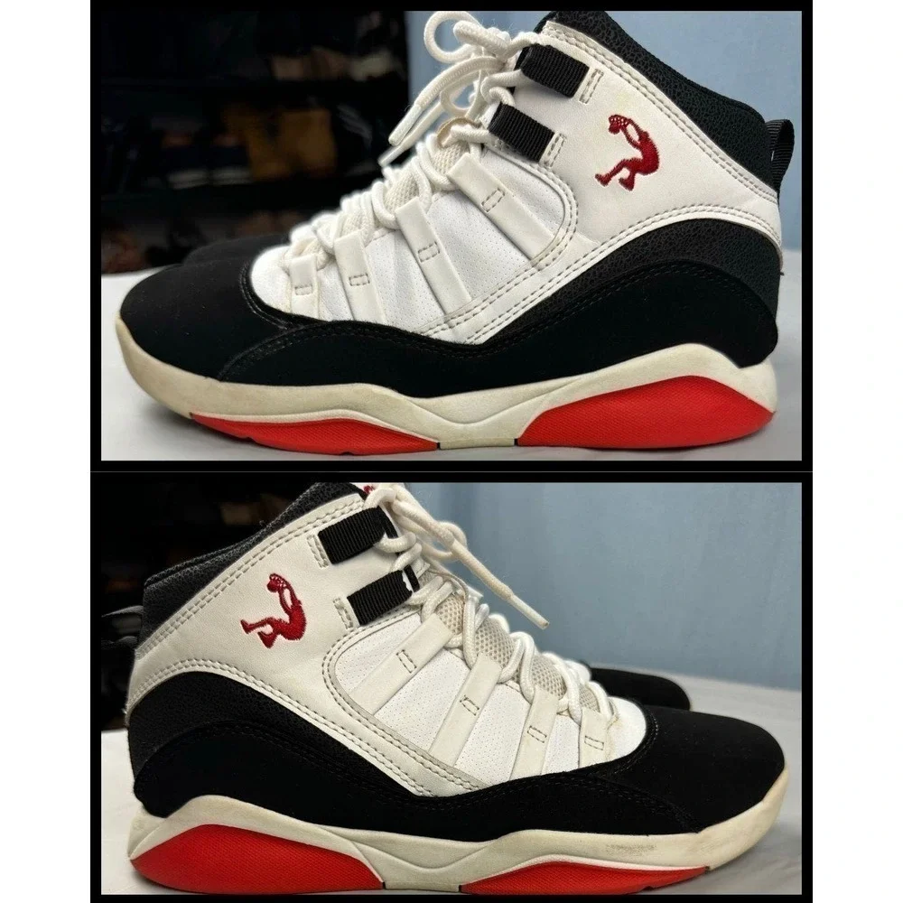 Shaq Basketball Retro Athletic Sneakers Shoes‎ Red Black White Size Youths 5.5 D